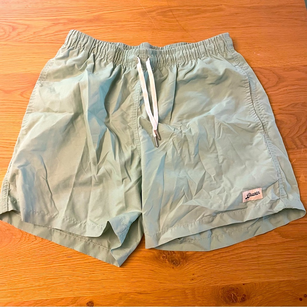 Small Men’s Bather SeaFoam Green Swim Trunks (5.5” inseam)